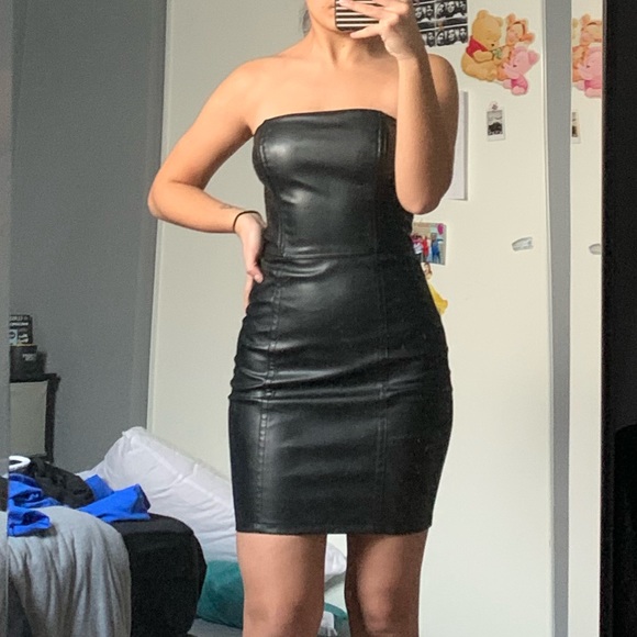 dynamite leather dress | Dresses | Faux nature-jewels